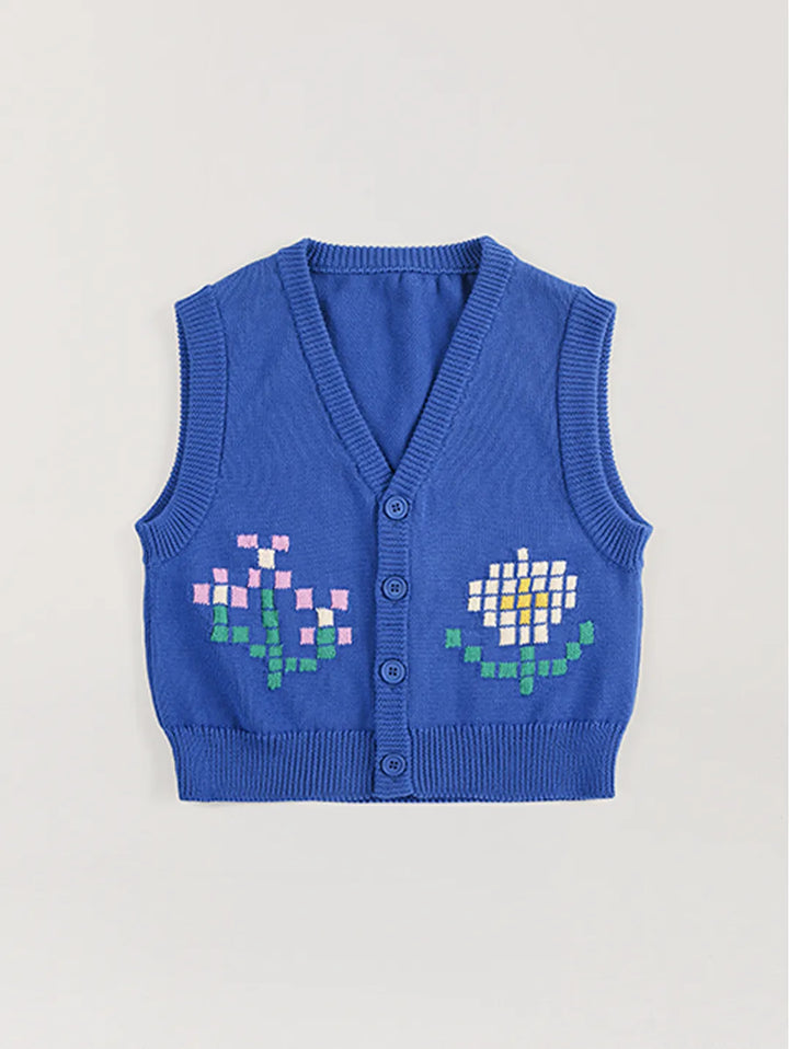 Pixel Flower Baumwollweste