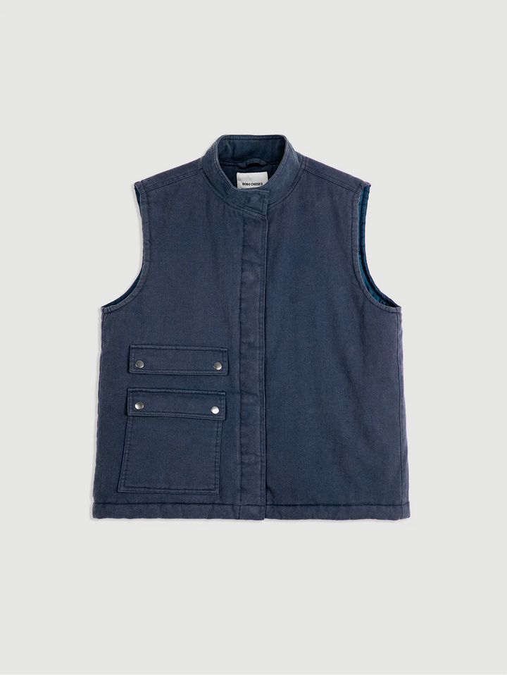 Washed cotton vest