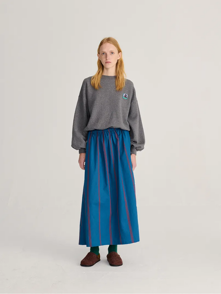 Triple Stripes all over evasé skirt