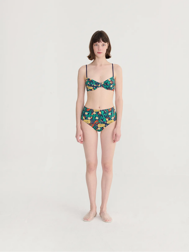 Color Herbalist recycled high bikini bottom