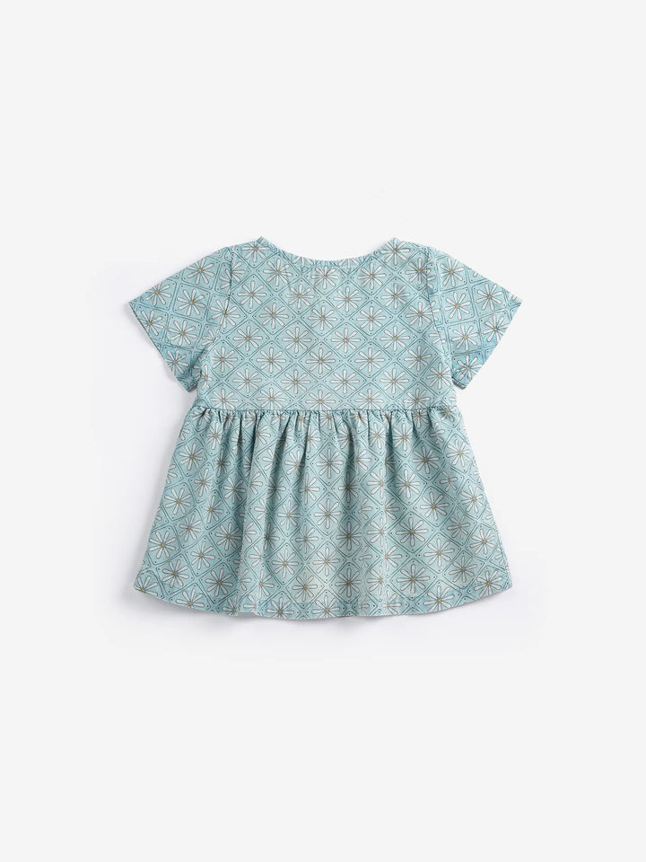 Daisy Mosaic all over woven dress