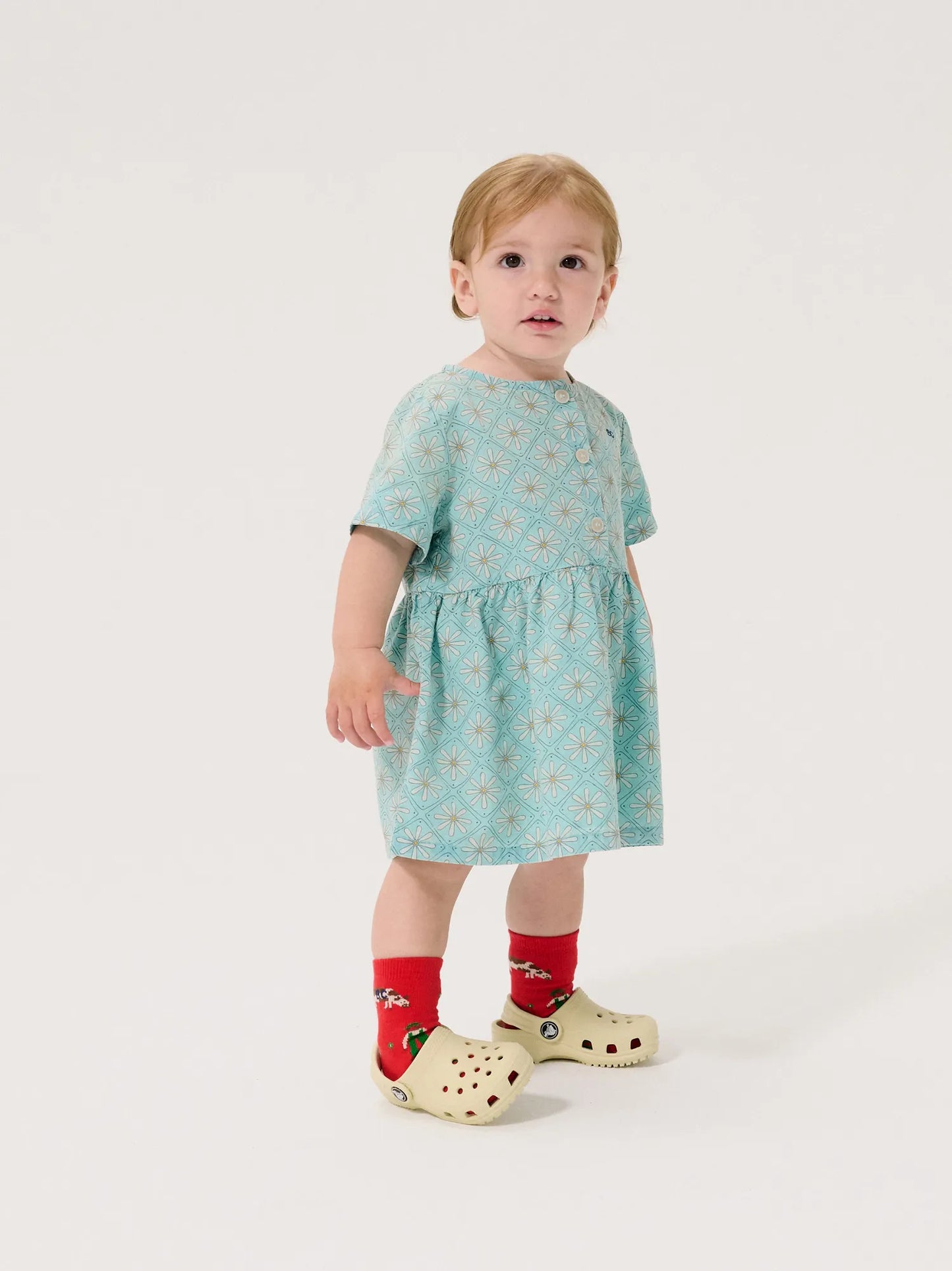 Vestido de tejido estampado Daisy Mosaic