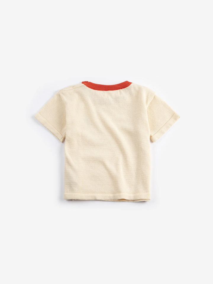 Pixel Strawberry knitted T-shirt