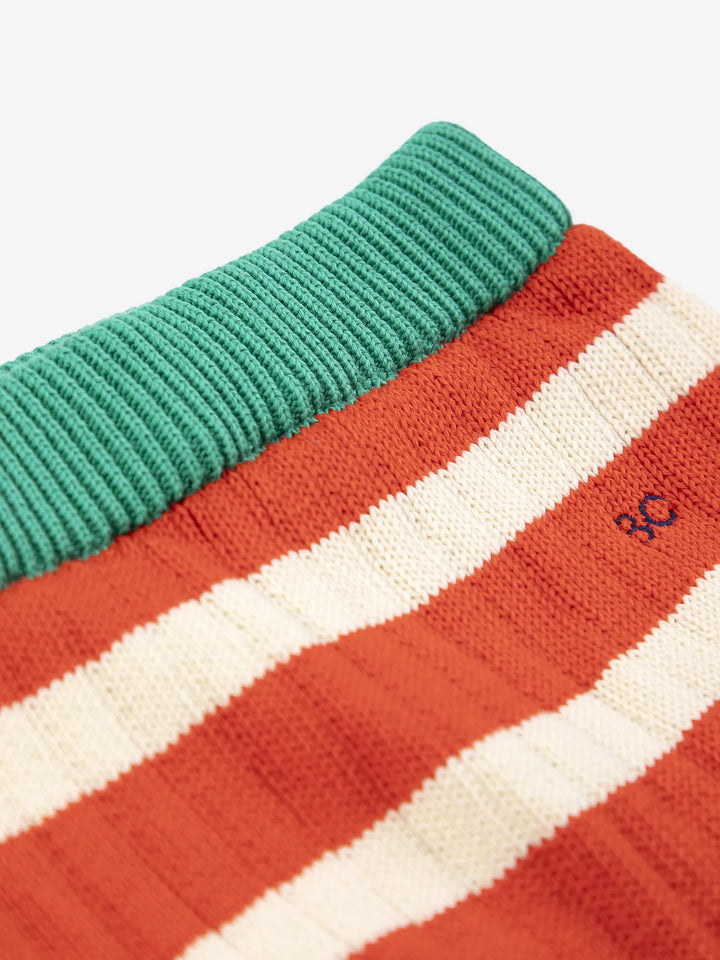 Striped knitted culotte