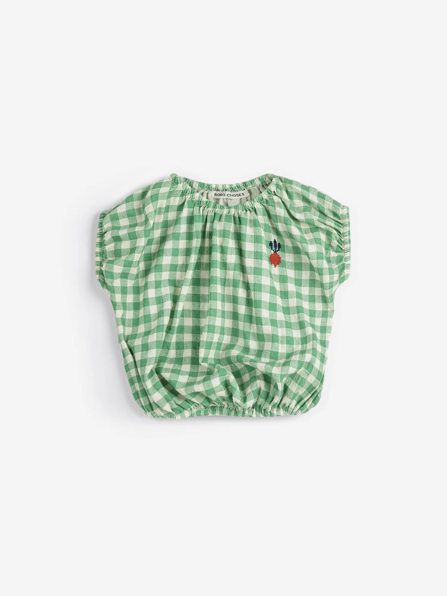 Pixel Sugar Beet vichy woven blouse
