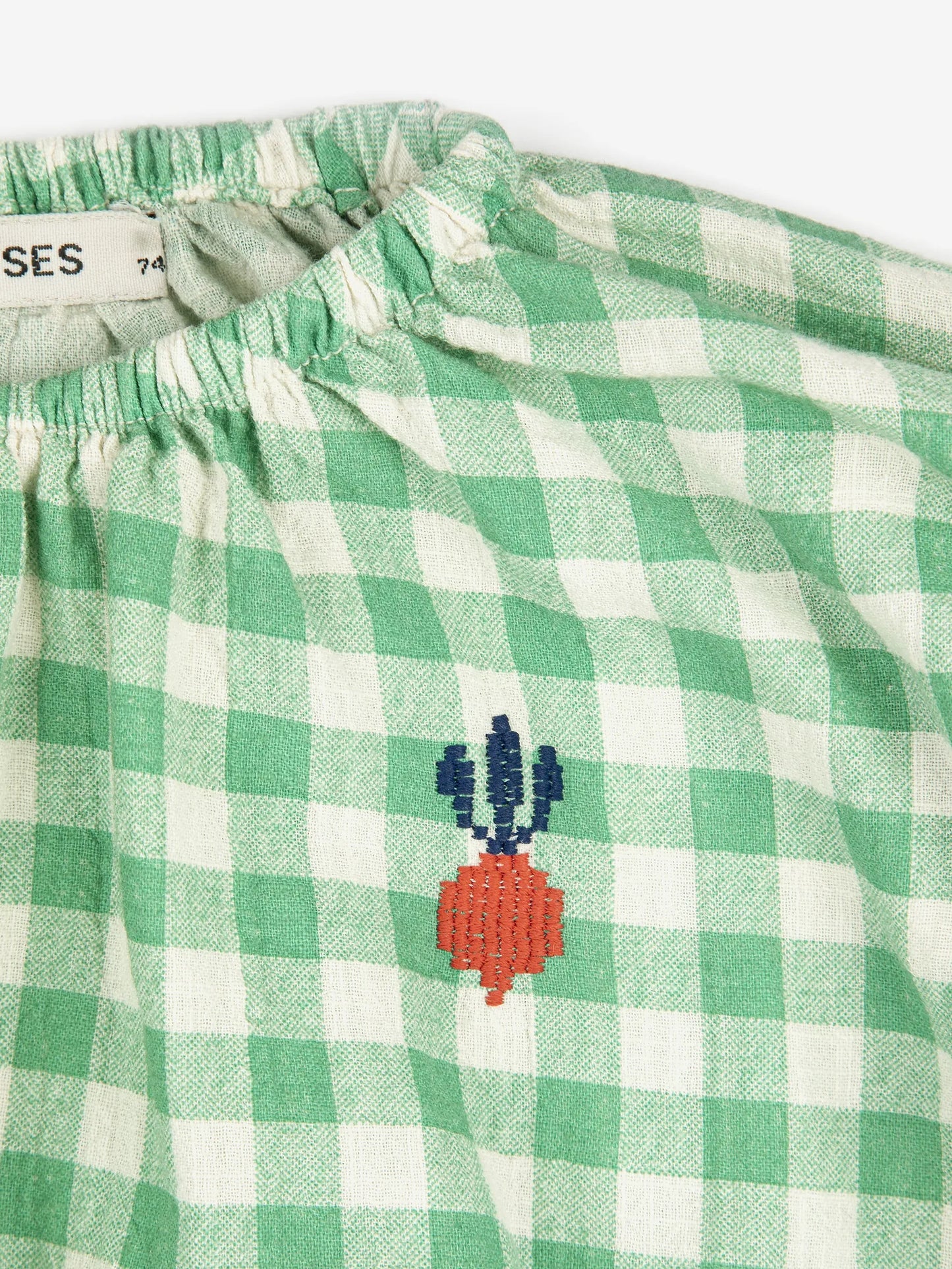 Pixel Sugar Beet vichy woven blouse