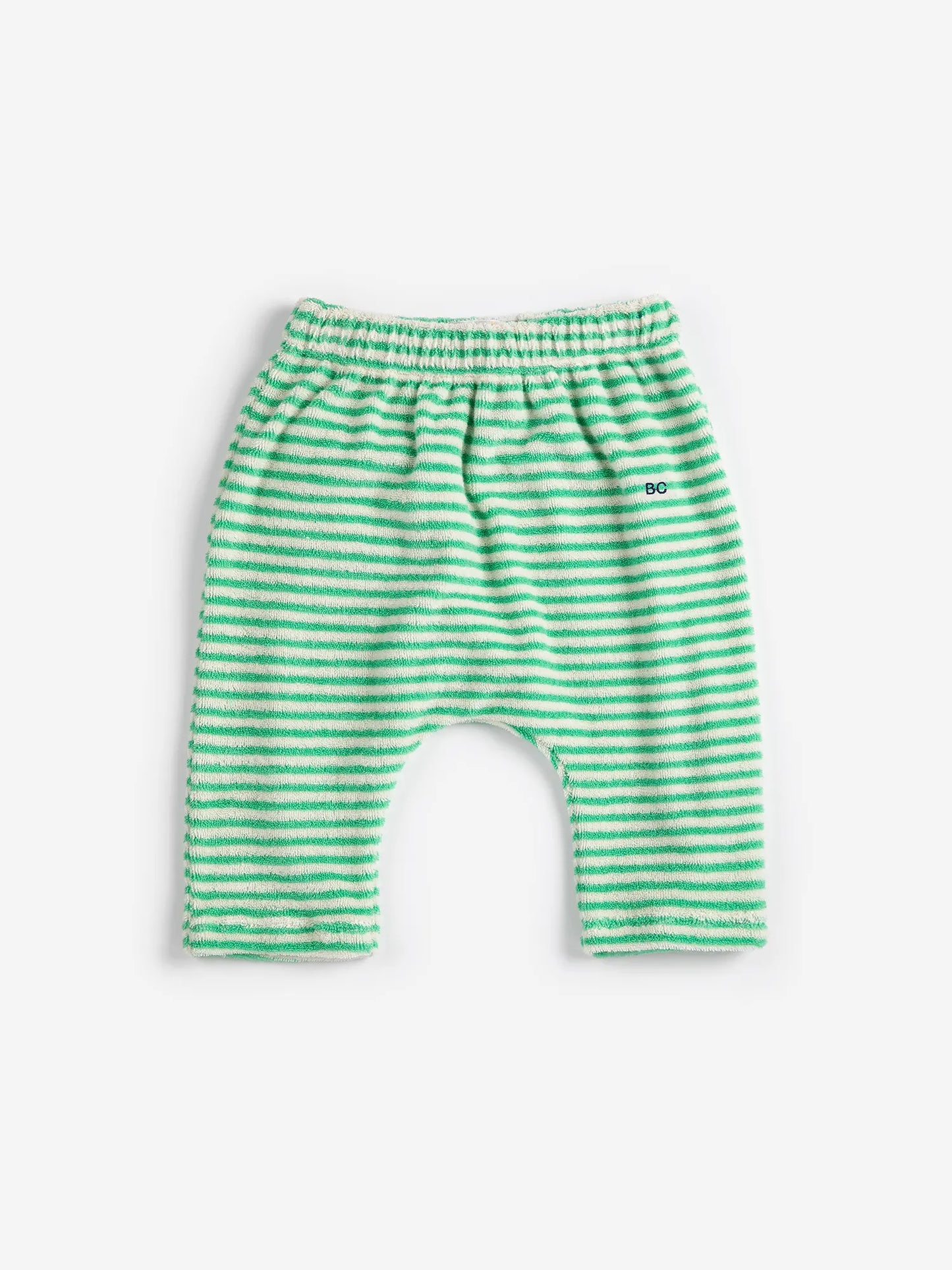 Green Stripes terry cloth harem pants