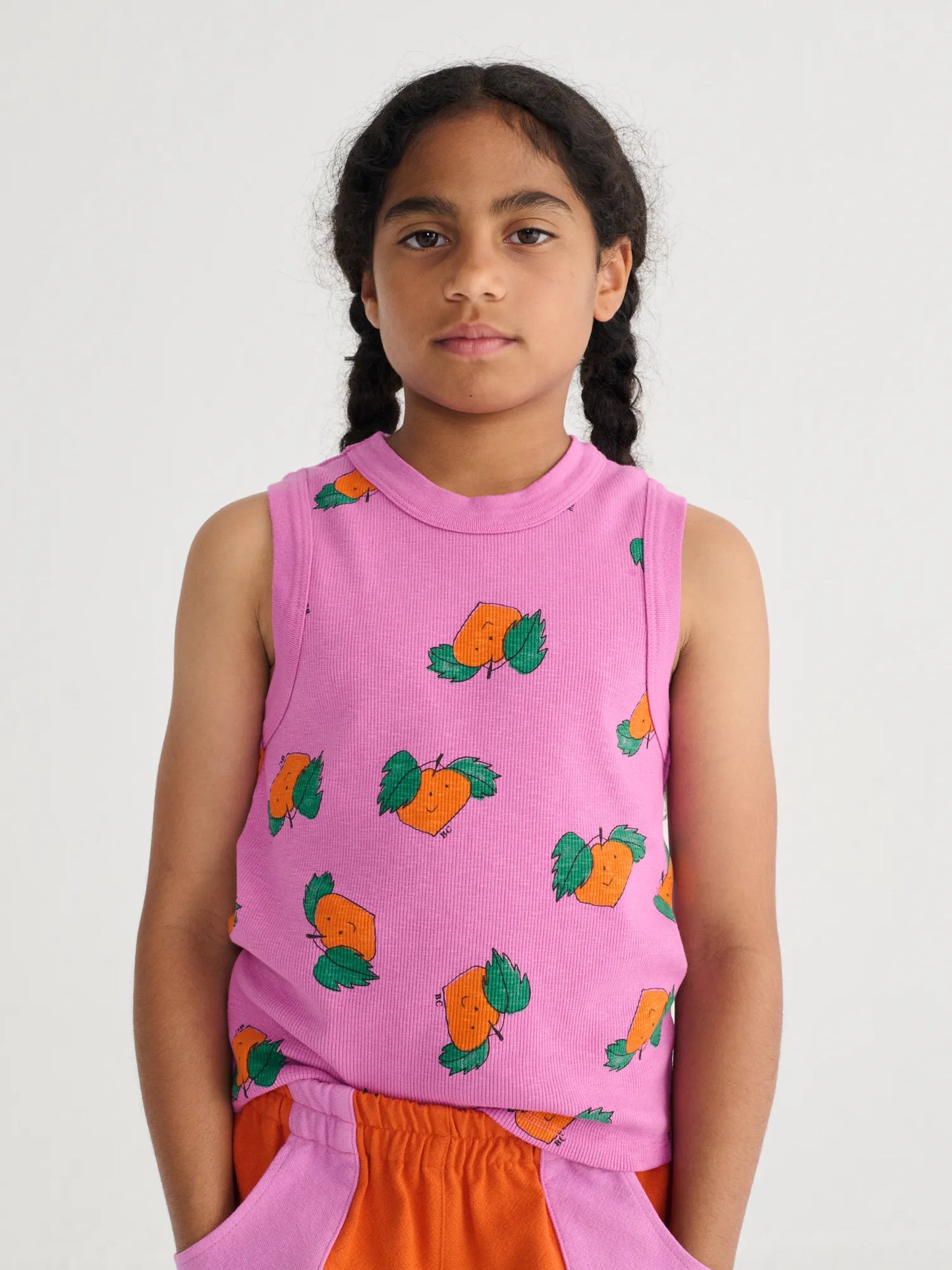 Tangerine all over tank top