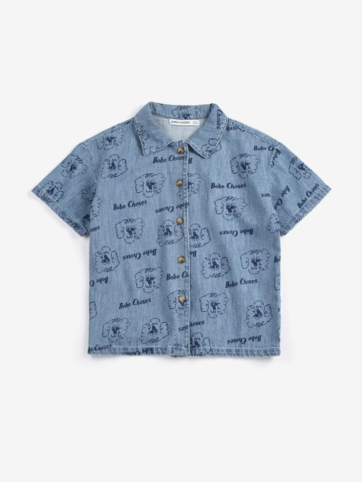 Pickles The Dog all over denim shirt