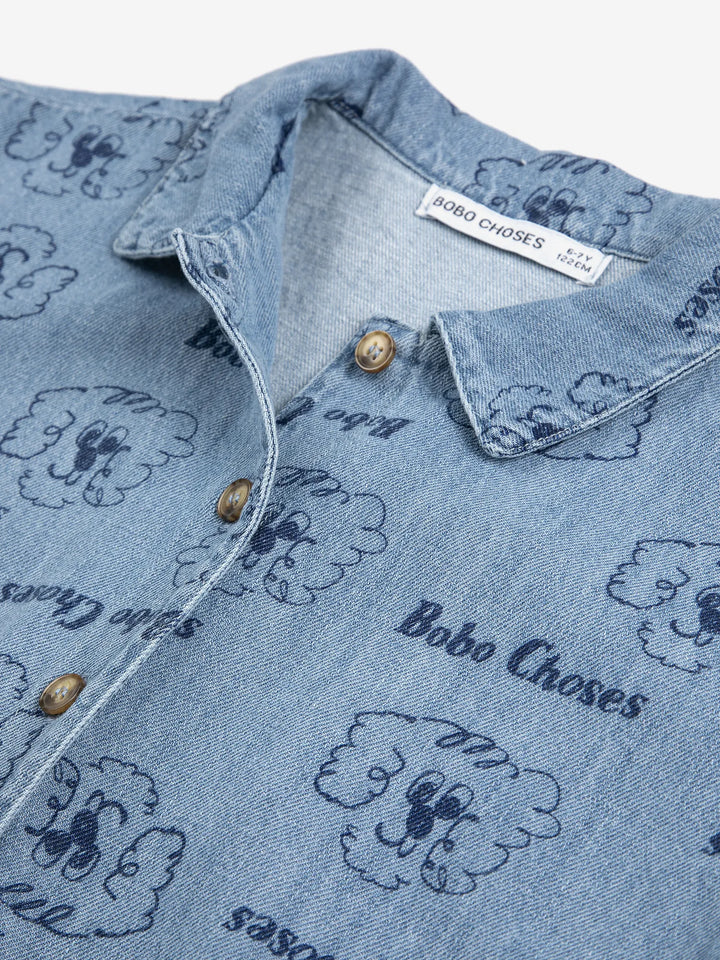 Pickles The Dog all over denim shirt