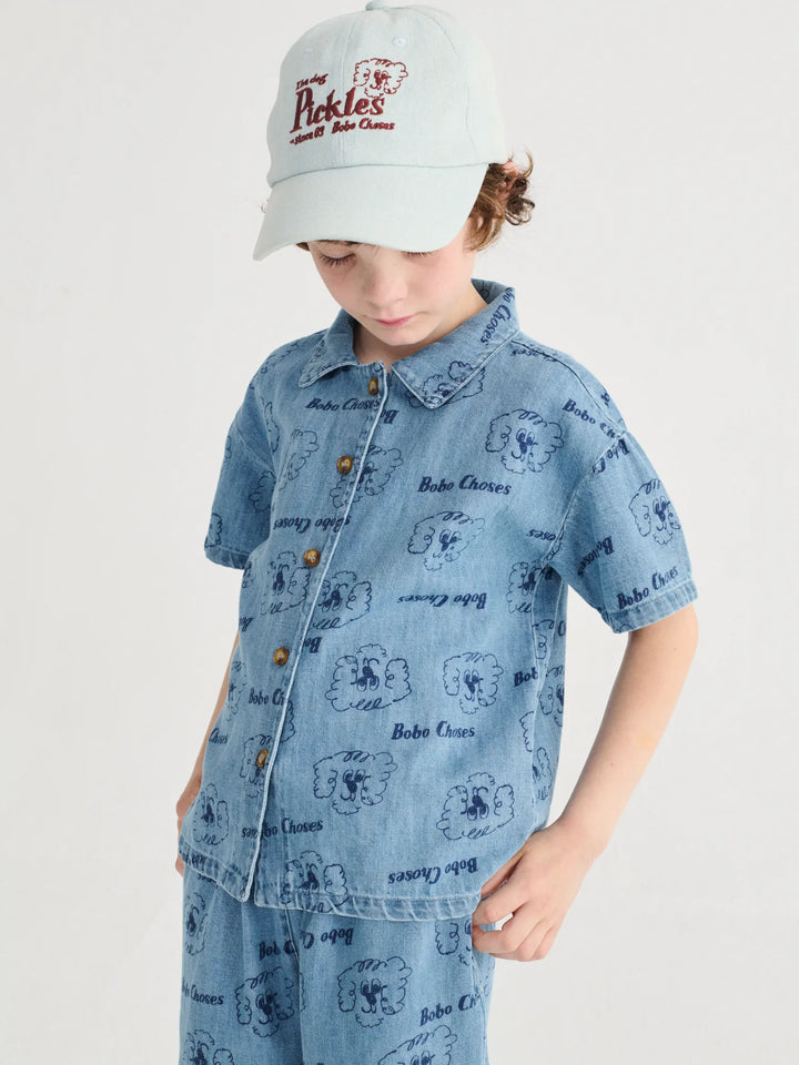 Pickles The Dog all over denim shirt