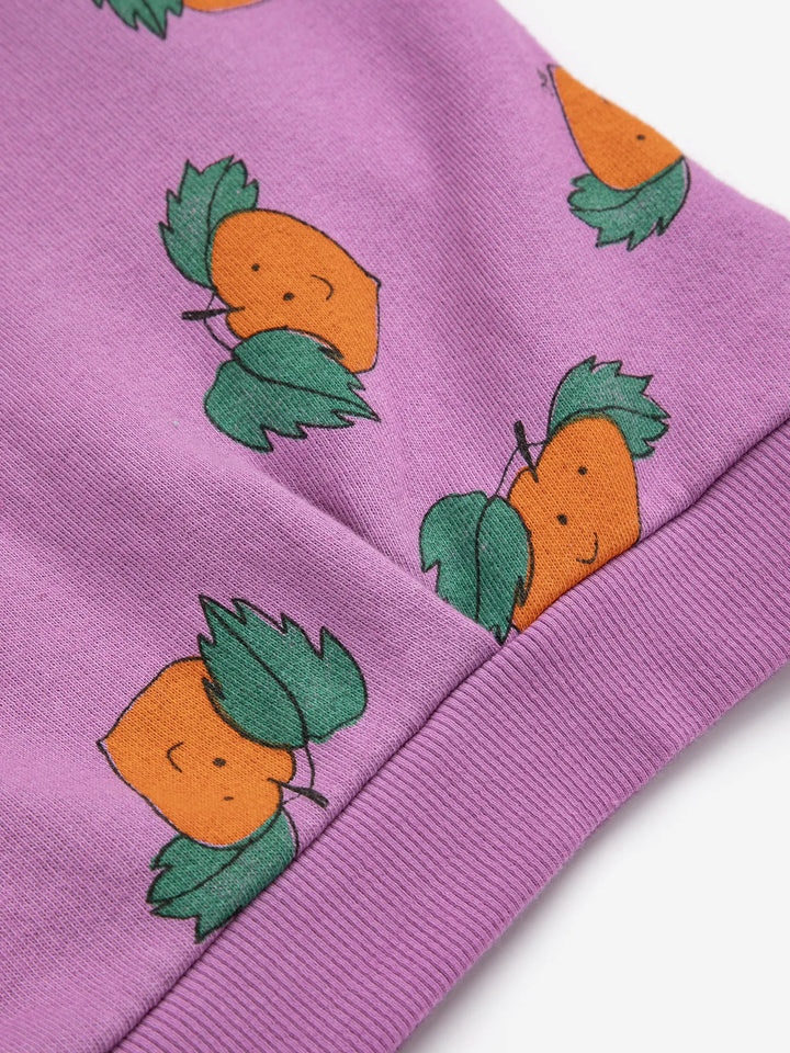 Tangerine all over cropped sweatshirt