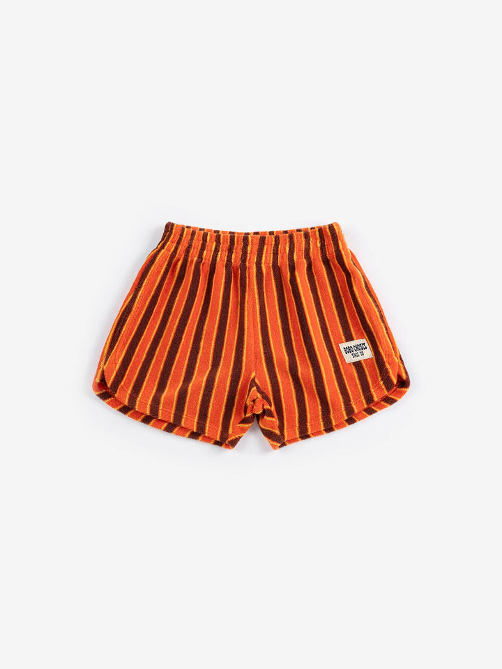 Striped Brick terry cloth shorts
