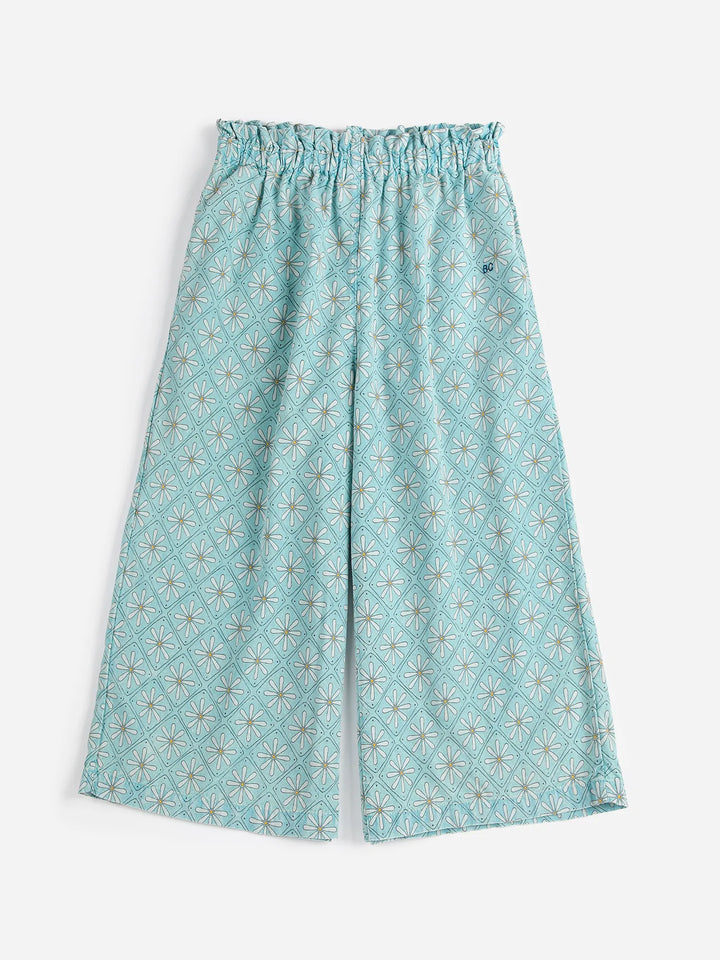 Daisy Mosaic all over woven culotte pants