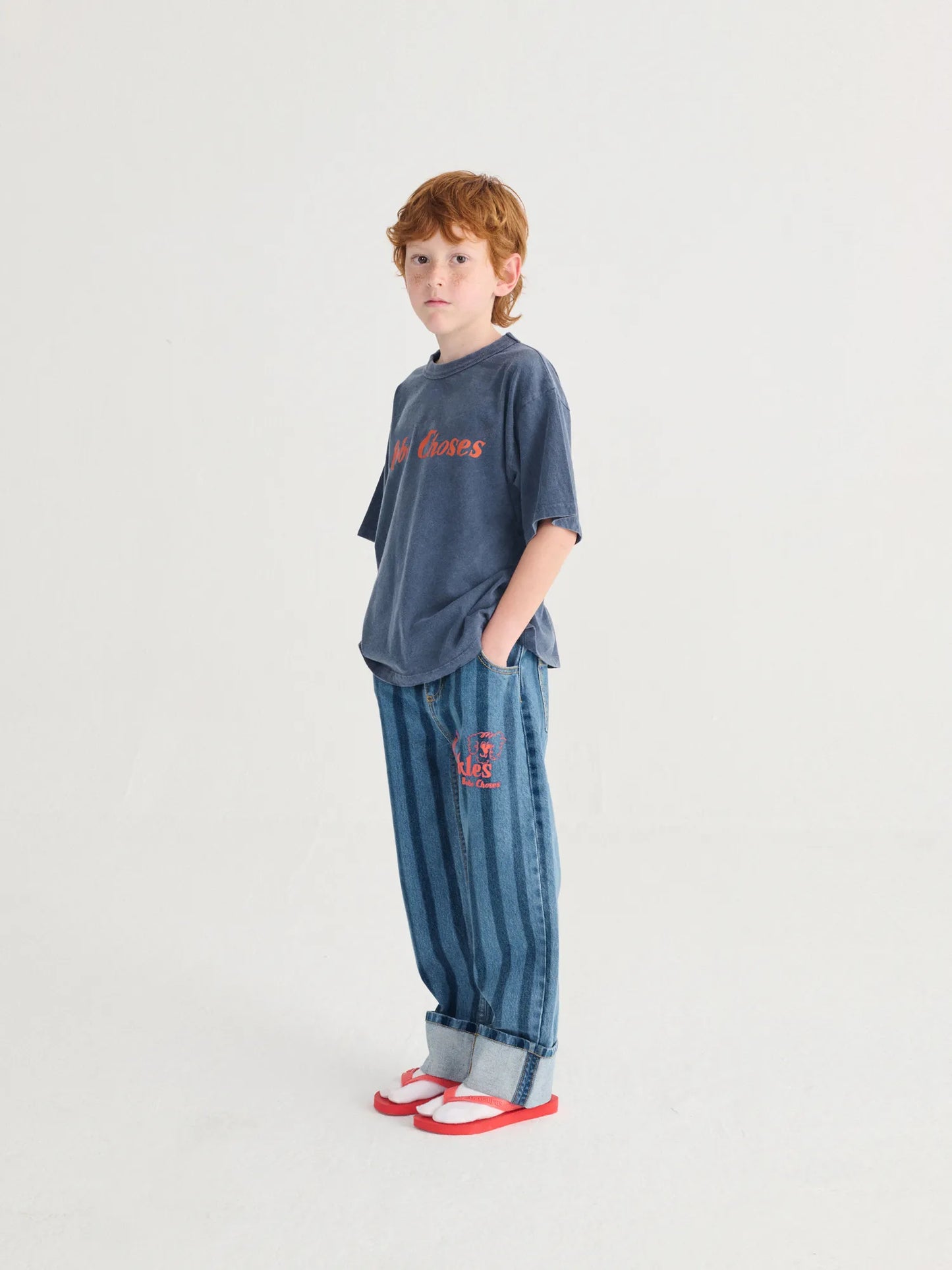 Pickles The Dog Striped denim pants