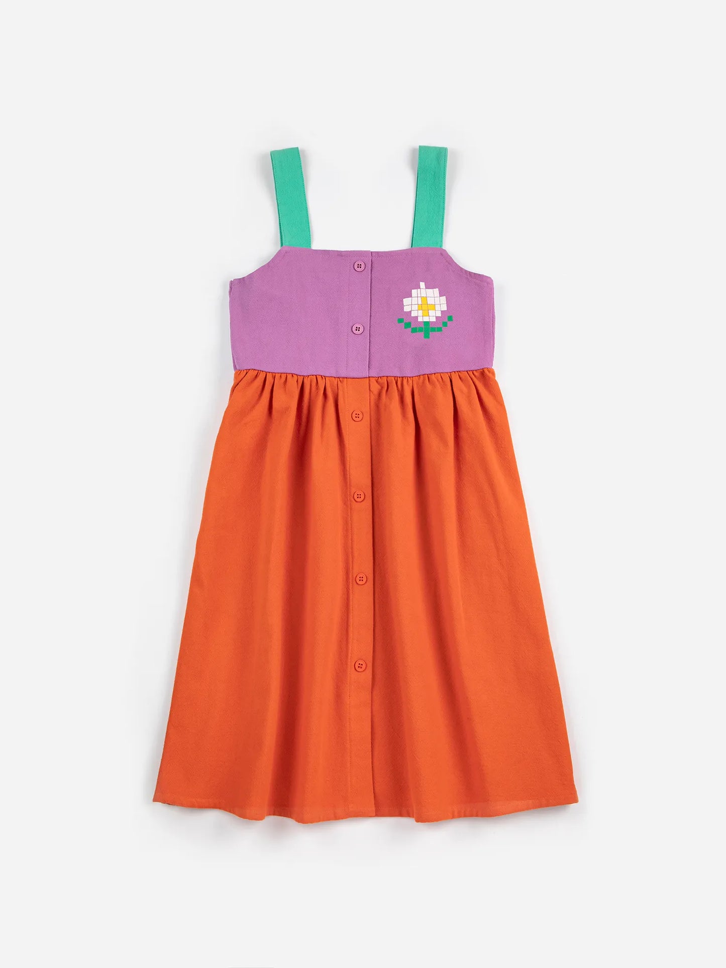 Vestit teixit Color Block Pixel Daisy