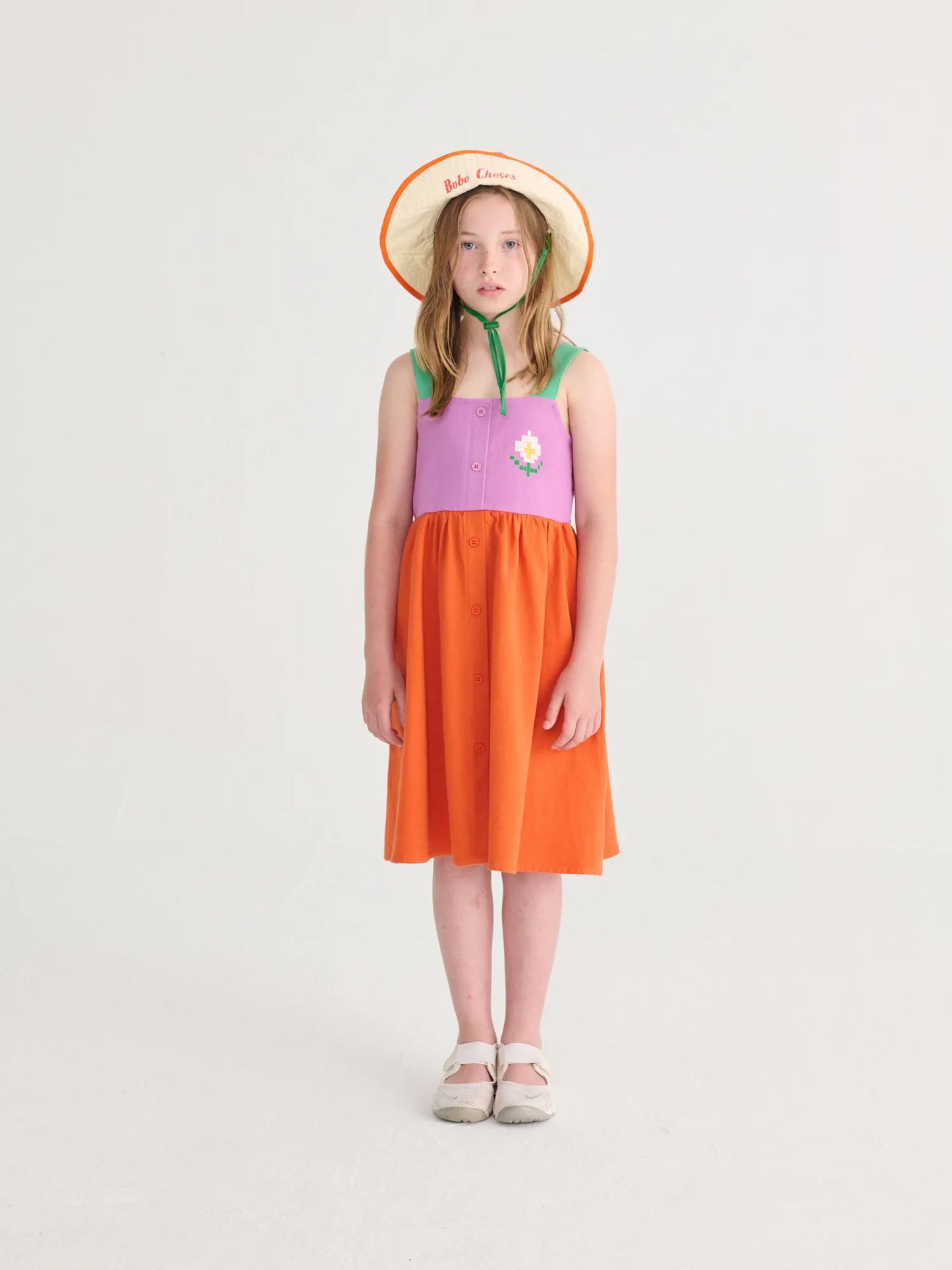 Vestit teixit Color Block Pixel Daisy