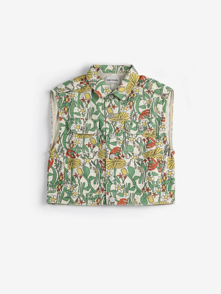 Chaleco de sarga estampado Color Herbalist