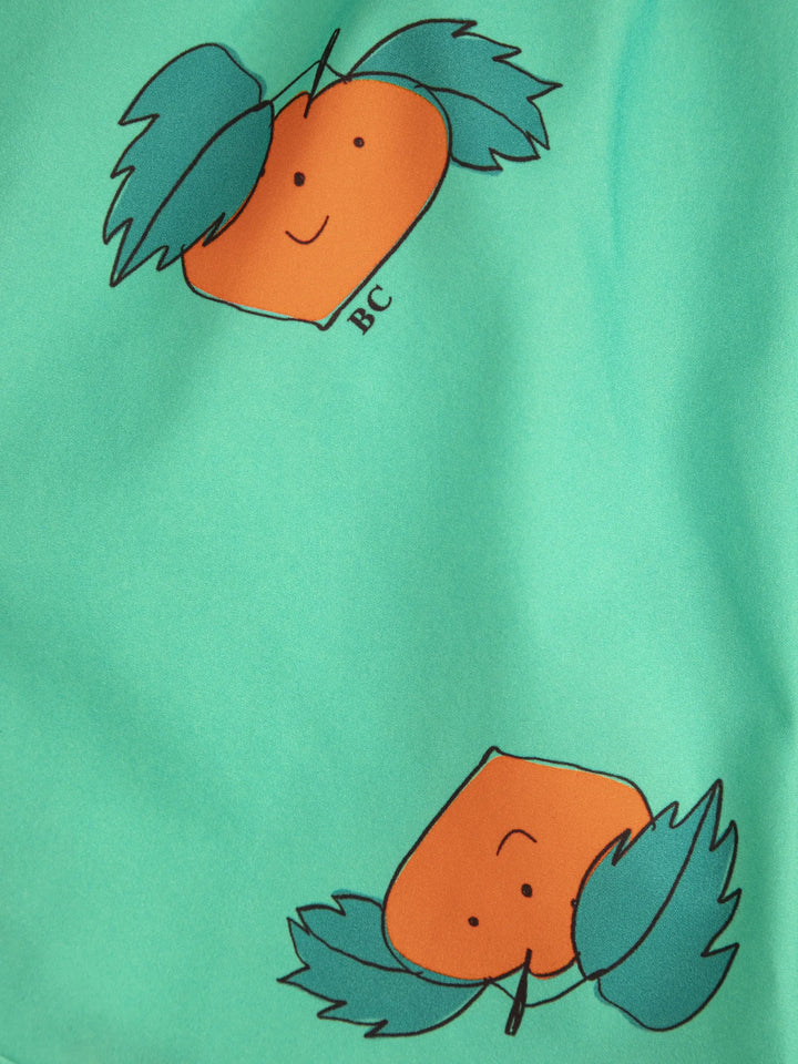 Curious Turnip all over swim trunks