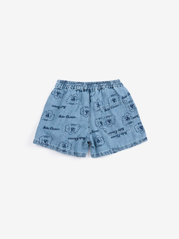 Pickles The Dog all over denim short