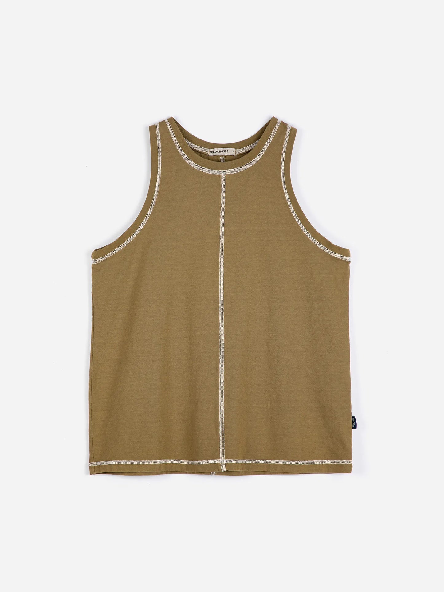 Camiseta de tirantes de algodón slub