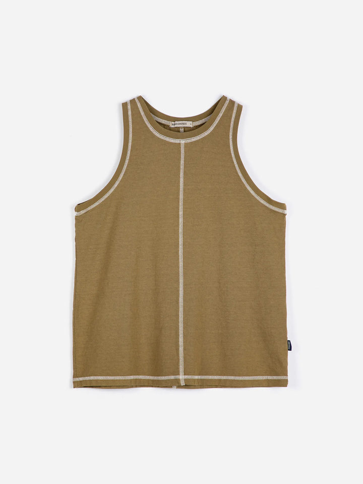 Slub cotton tank top
