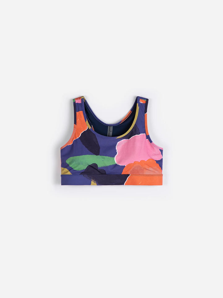 Blooming pattern sporty top