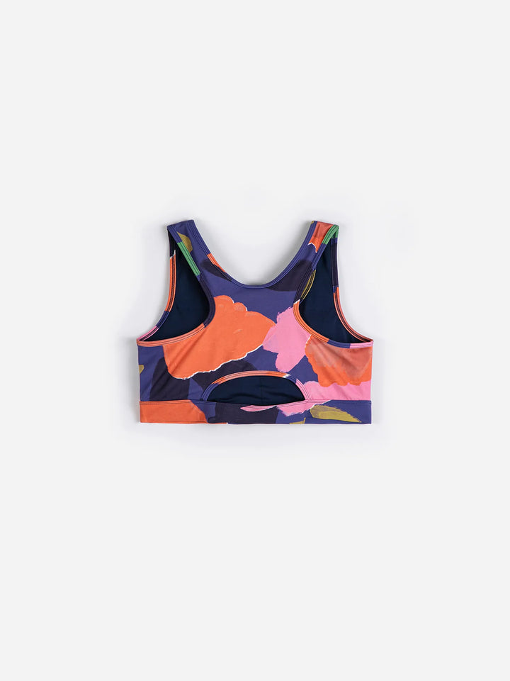 Blooming pattern sporty top