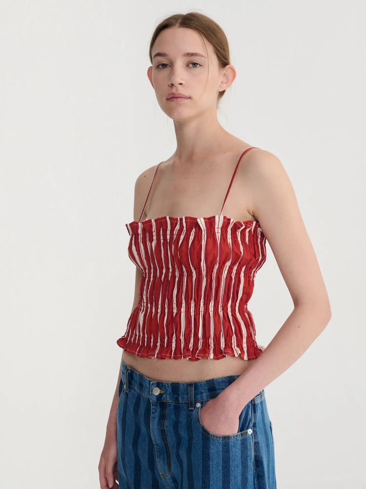 Striped cotton top