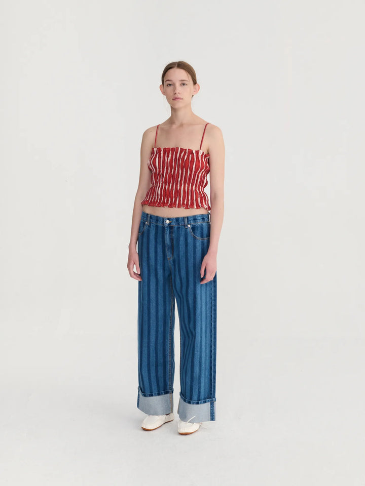 Striped cotton top