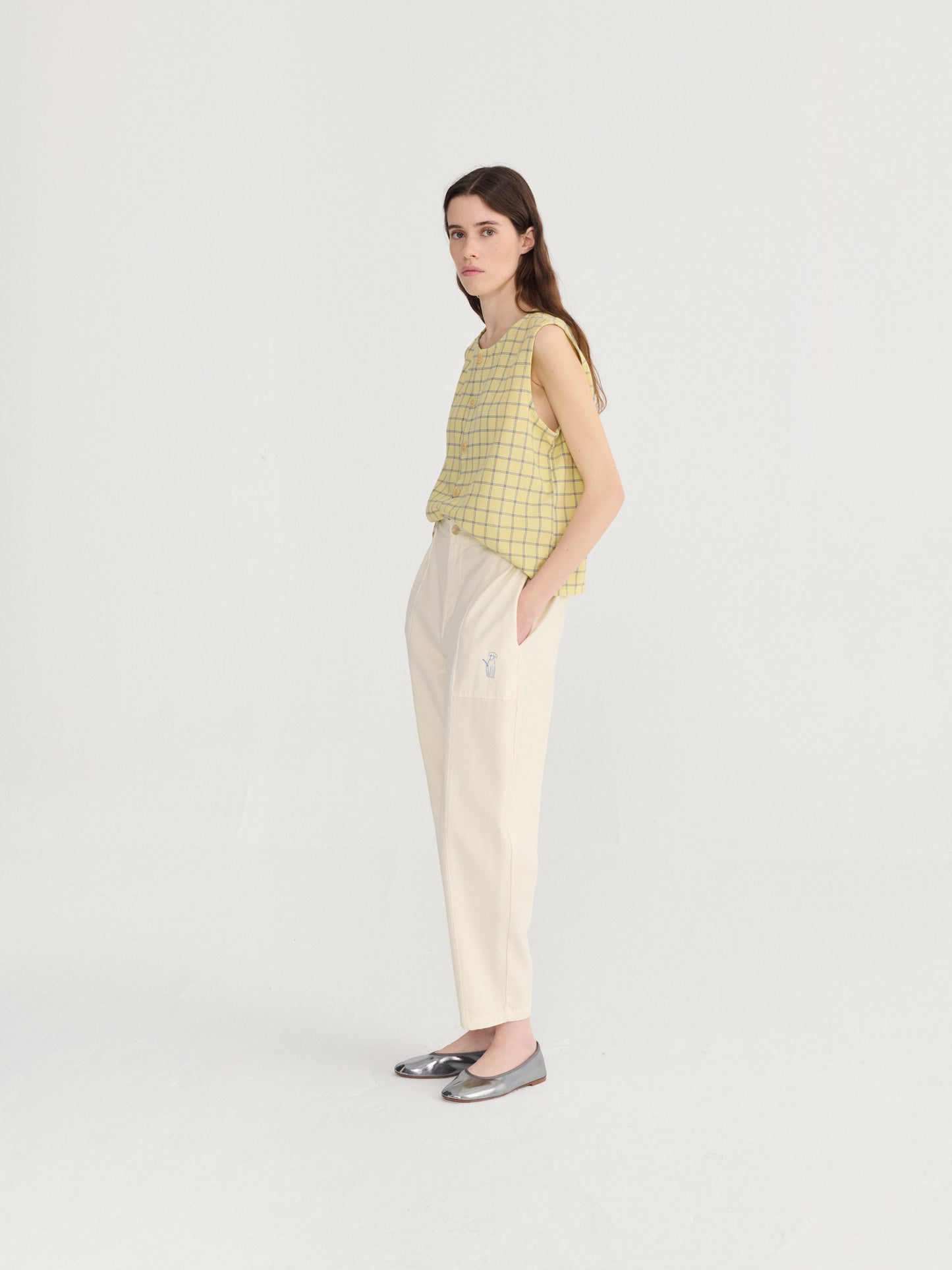 Pantalon cocon écru
