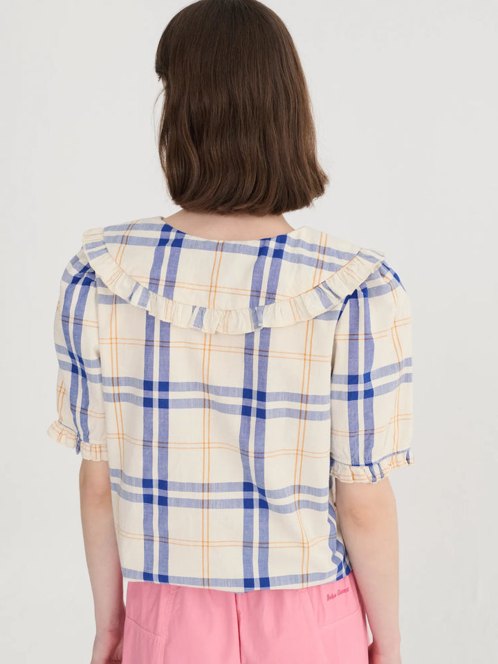Fun tartan collar shirt