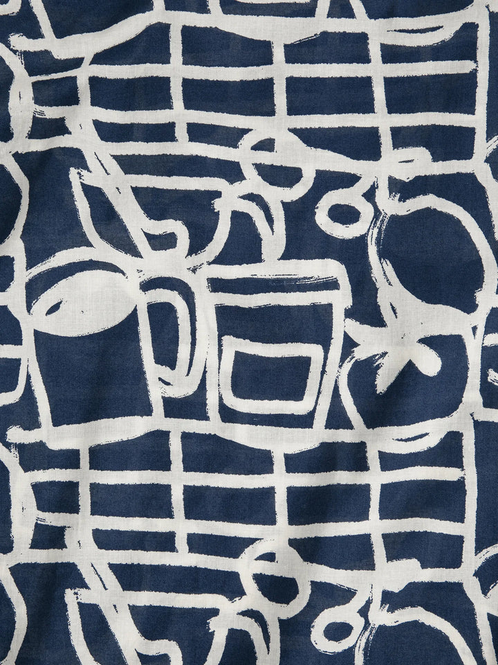 Cookery Festival pattern oversize shirt