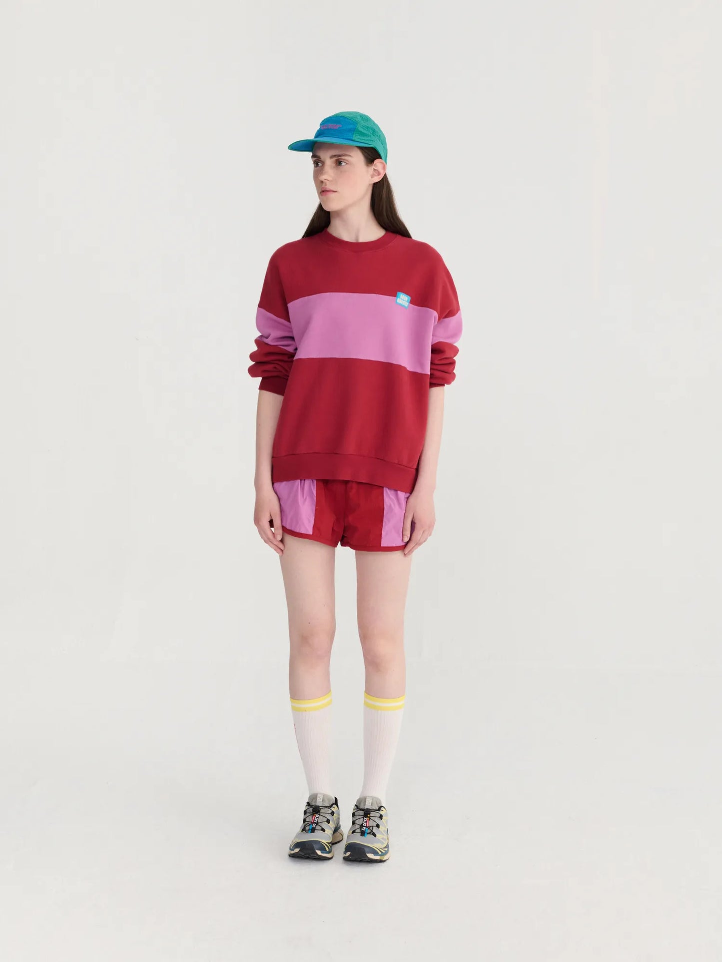 Color block relaxed sweatshirt