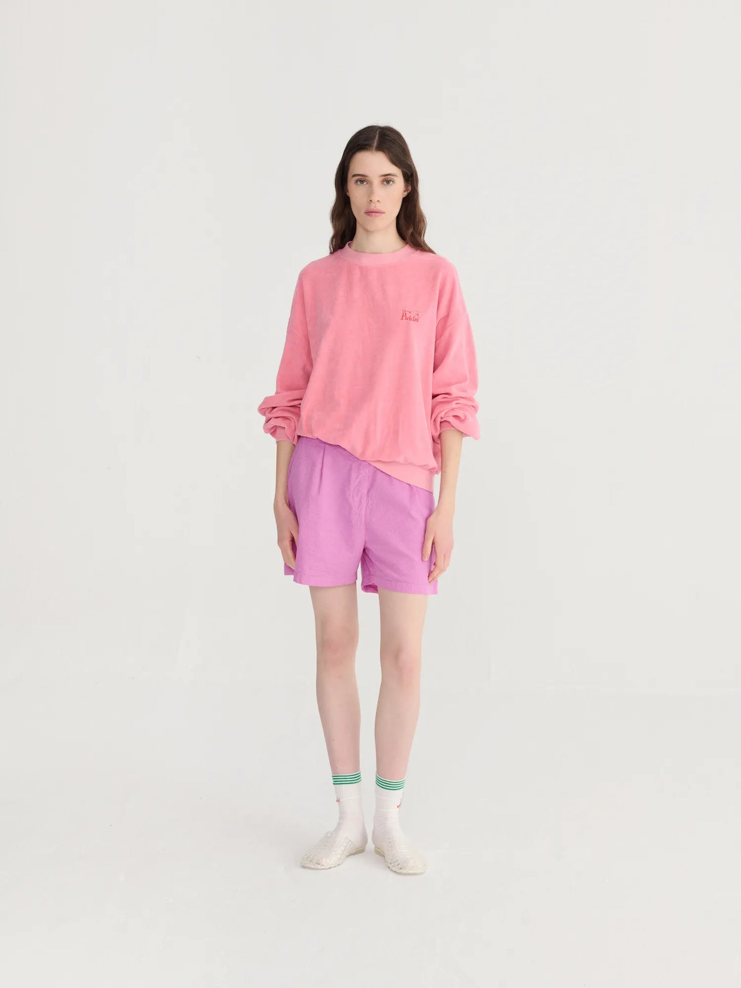 Terry embroidery sweatshirt