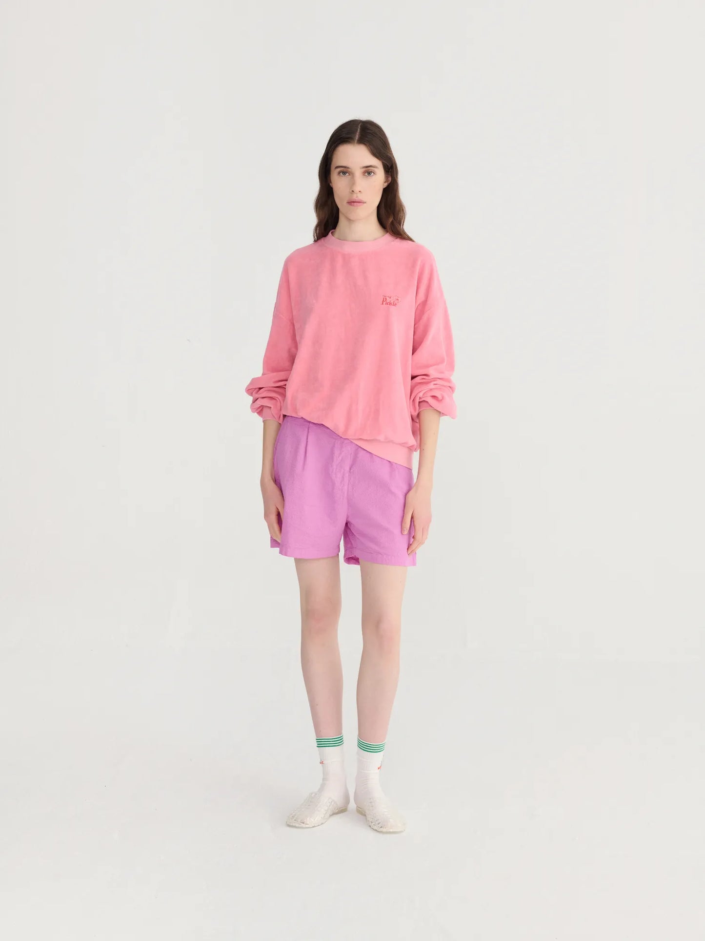 Pantalons curts prisats de seersuker