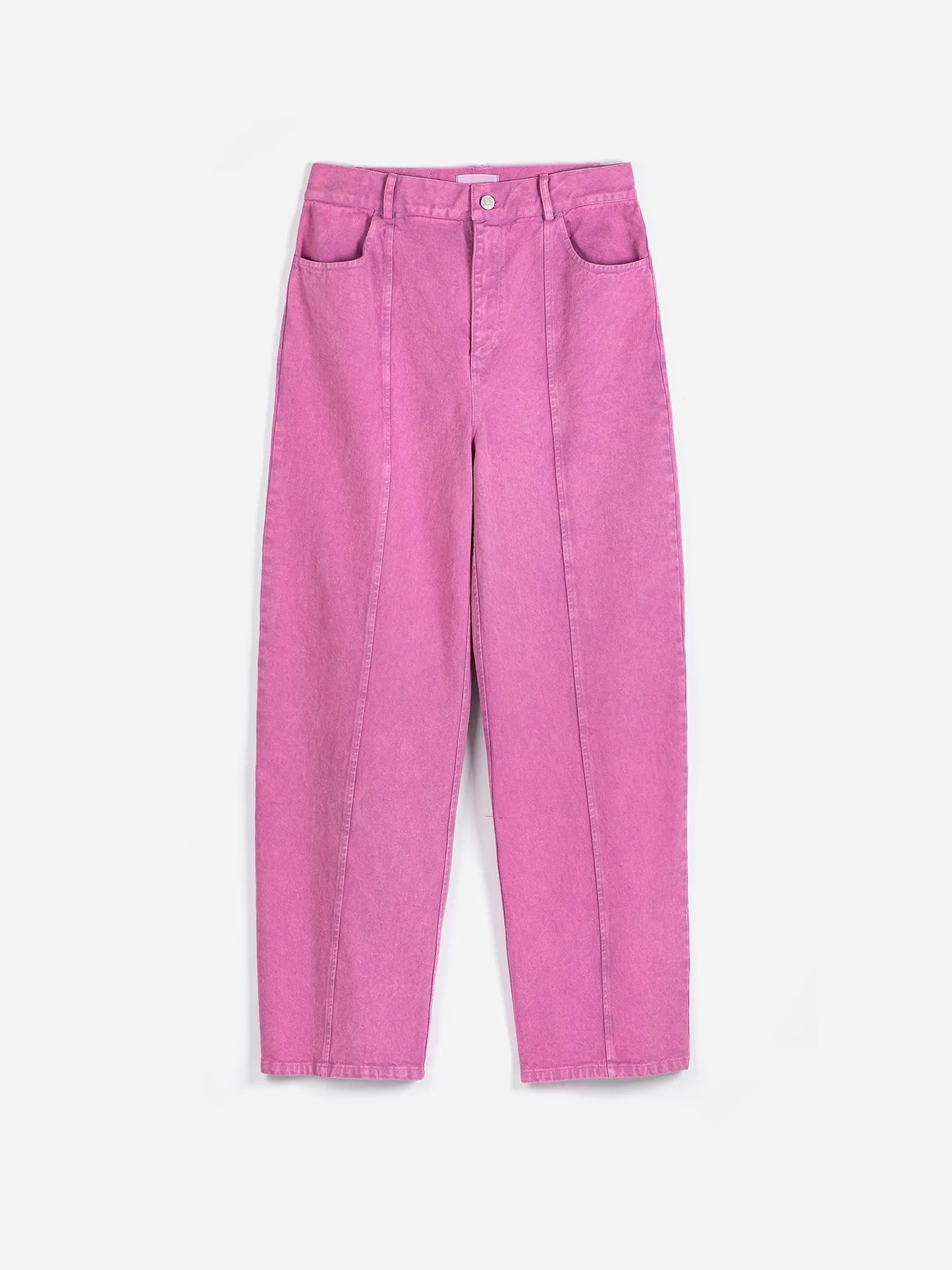 Verwaschene Bootcut-Hose aus Twill