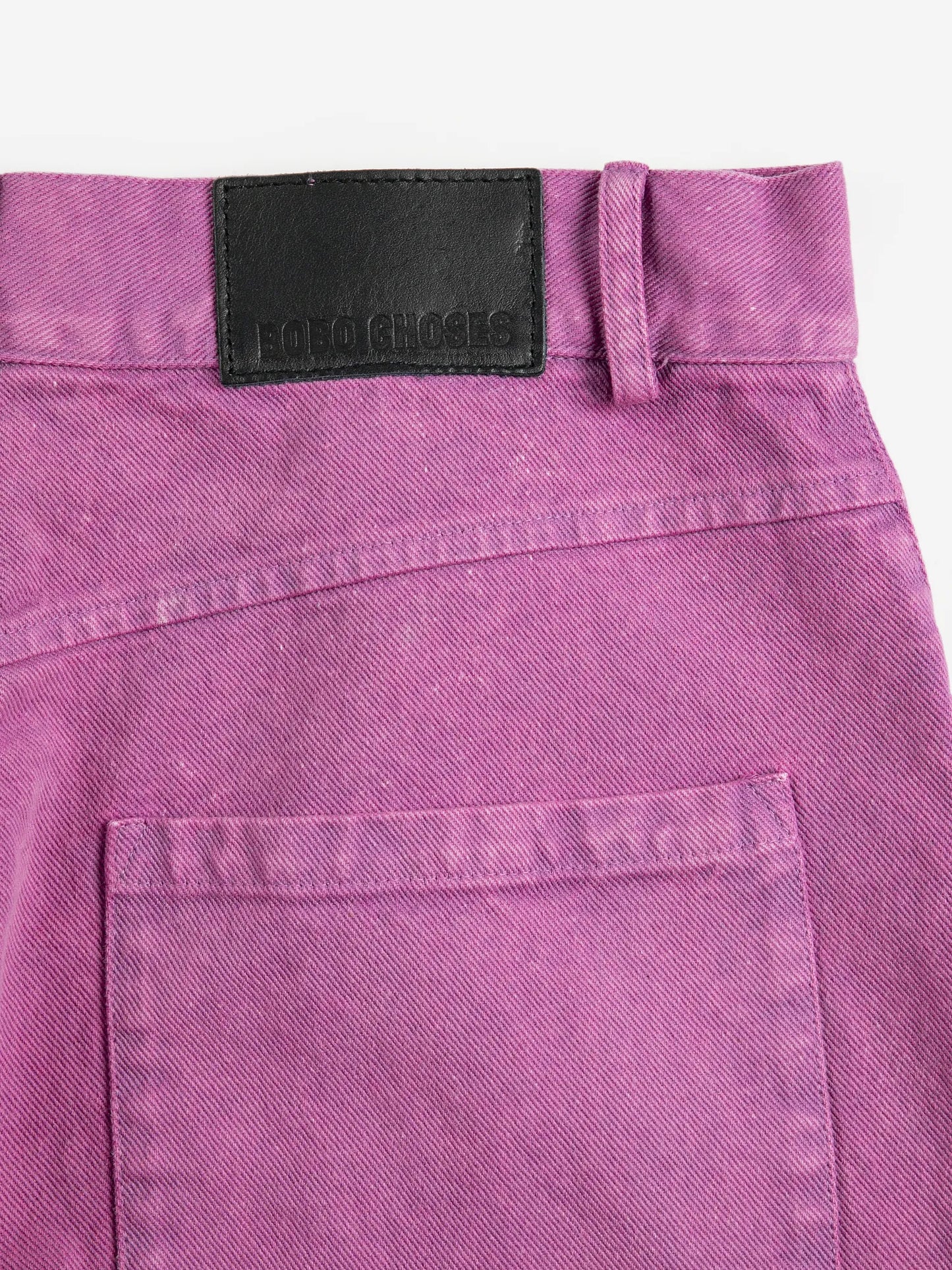 Verwaschene Bootcut-Hose aus Twill