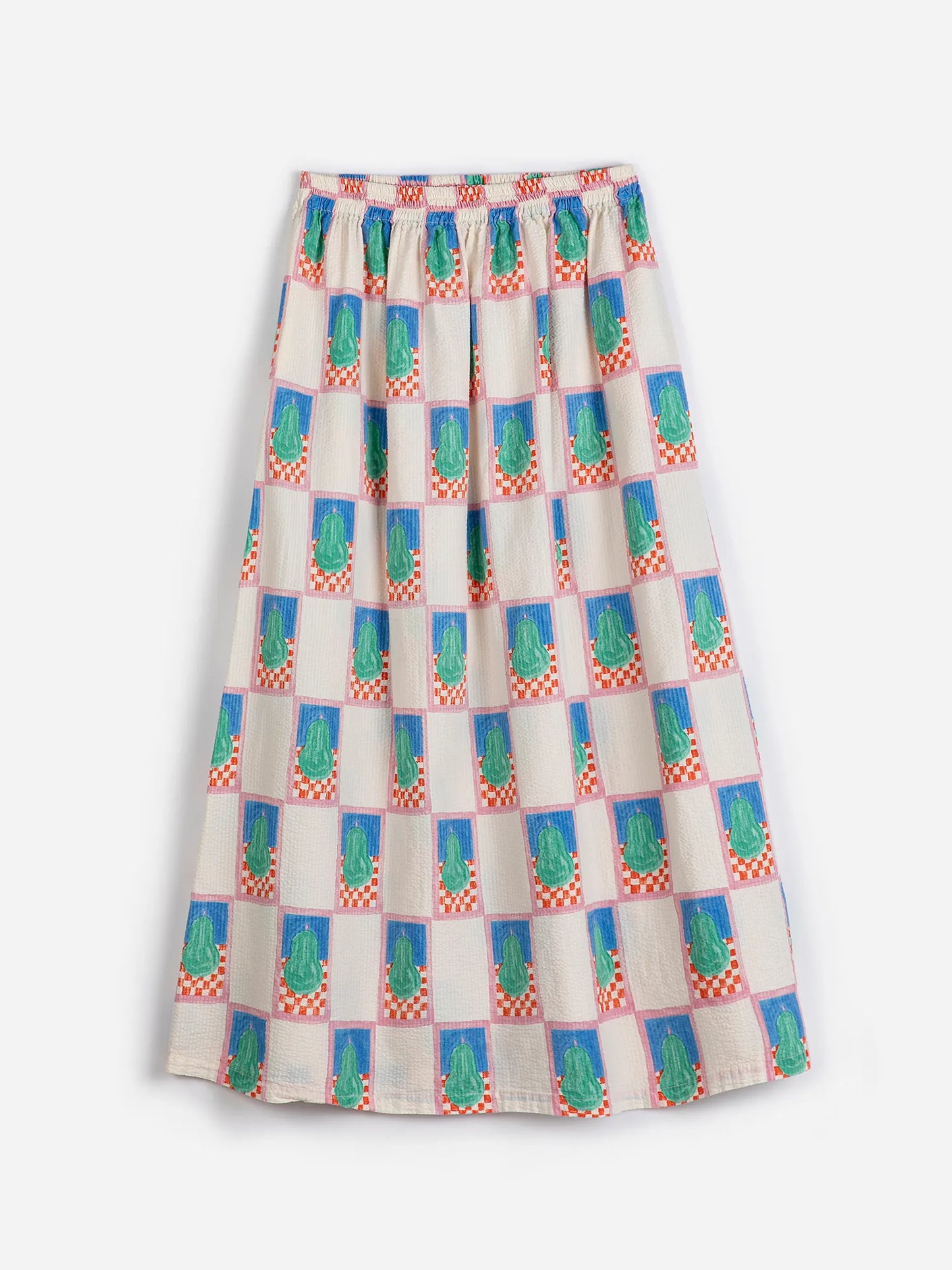 Simple Pear pattern evasé skirt