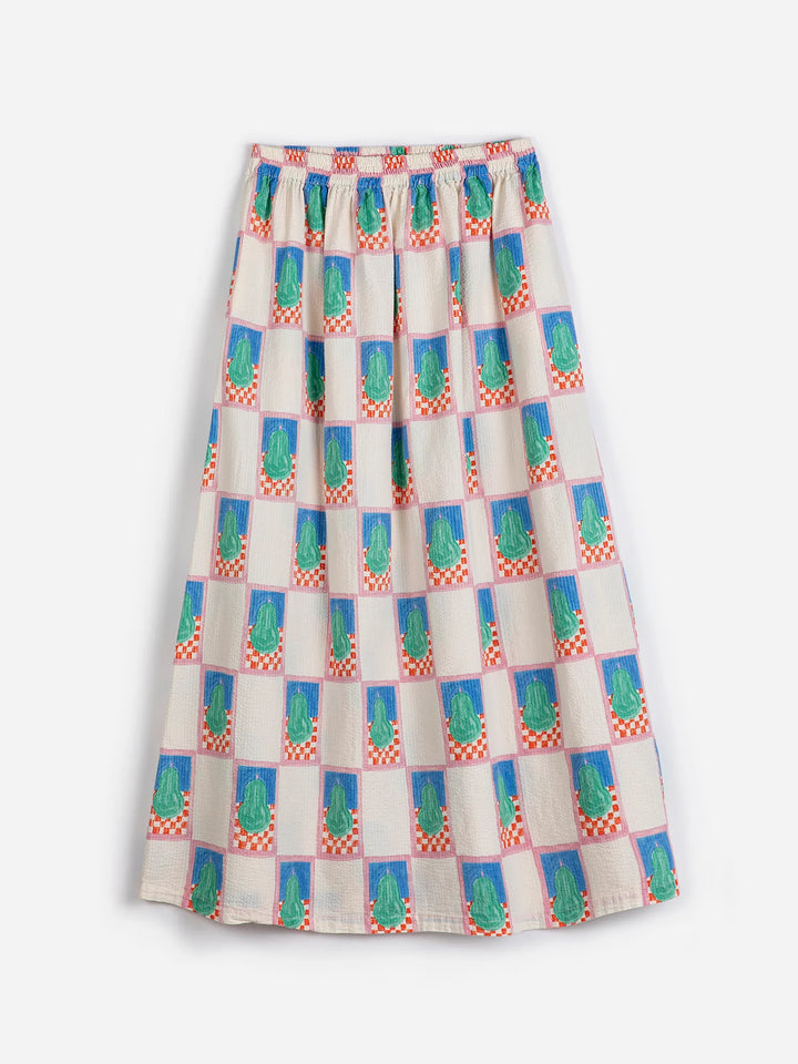 Simple Pear pattern evasé skirt