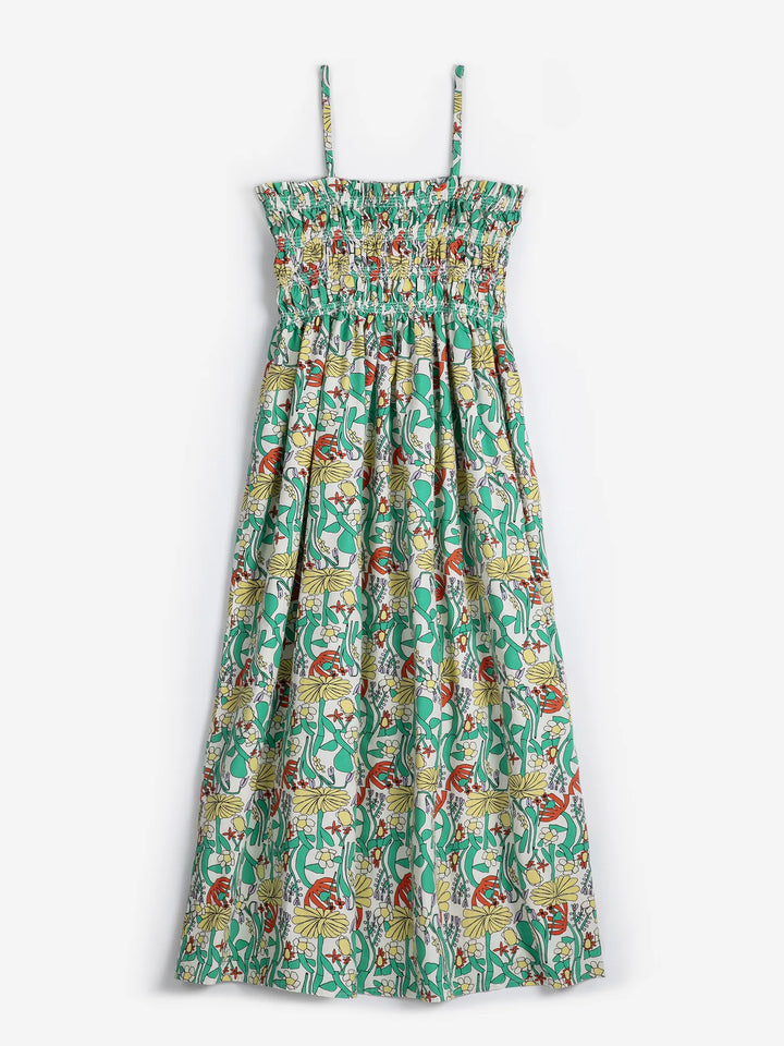 Color Herbalist gathered bustier dress