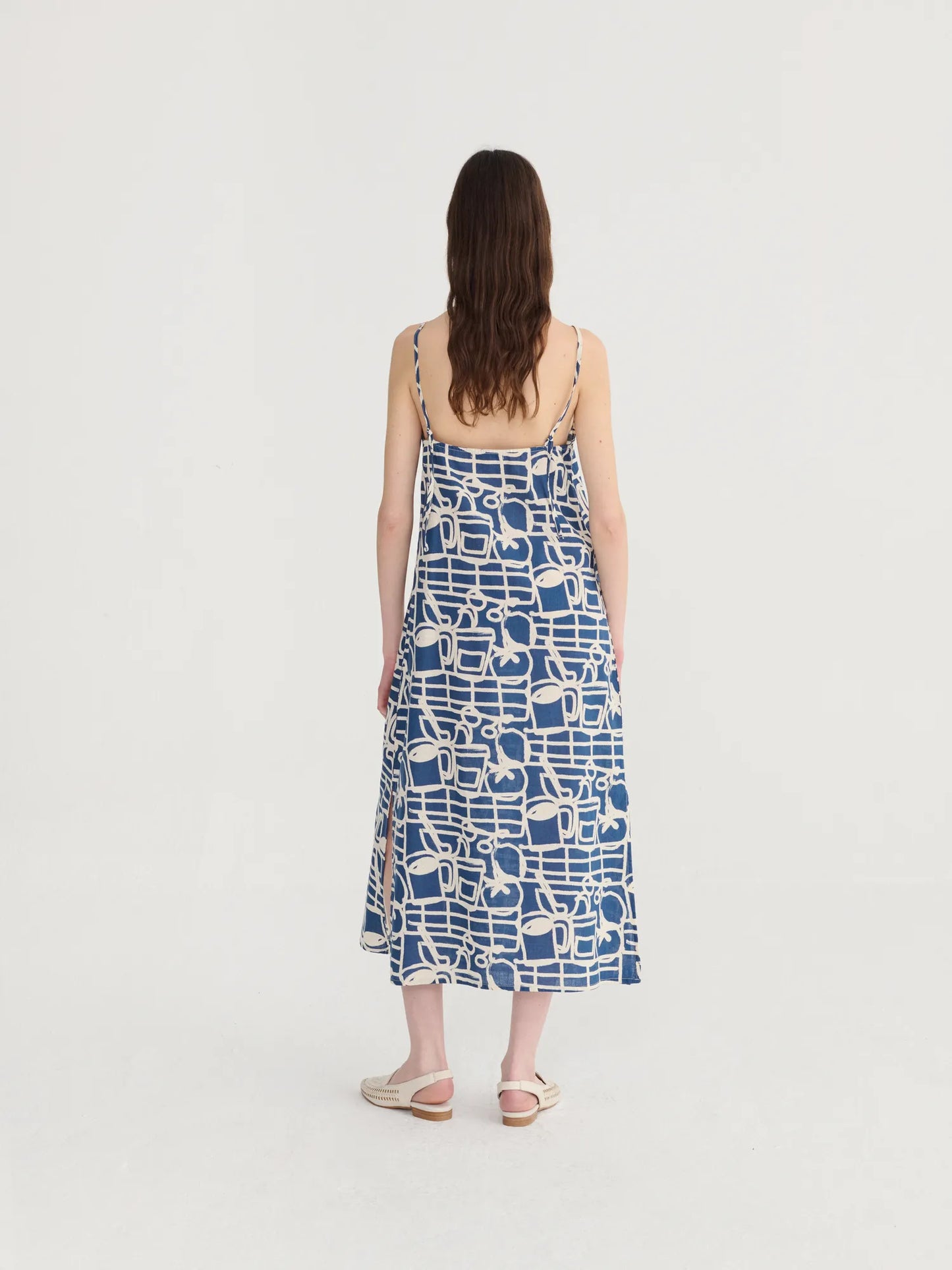 Cookery festival pattern strap dress