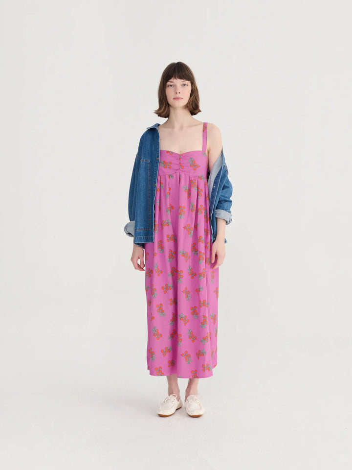 Juicy tomatoes pattern strap dress