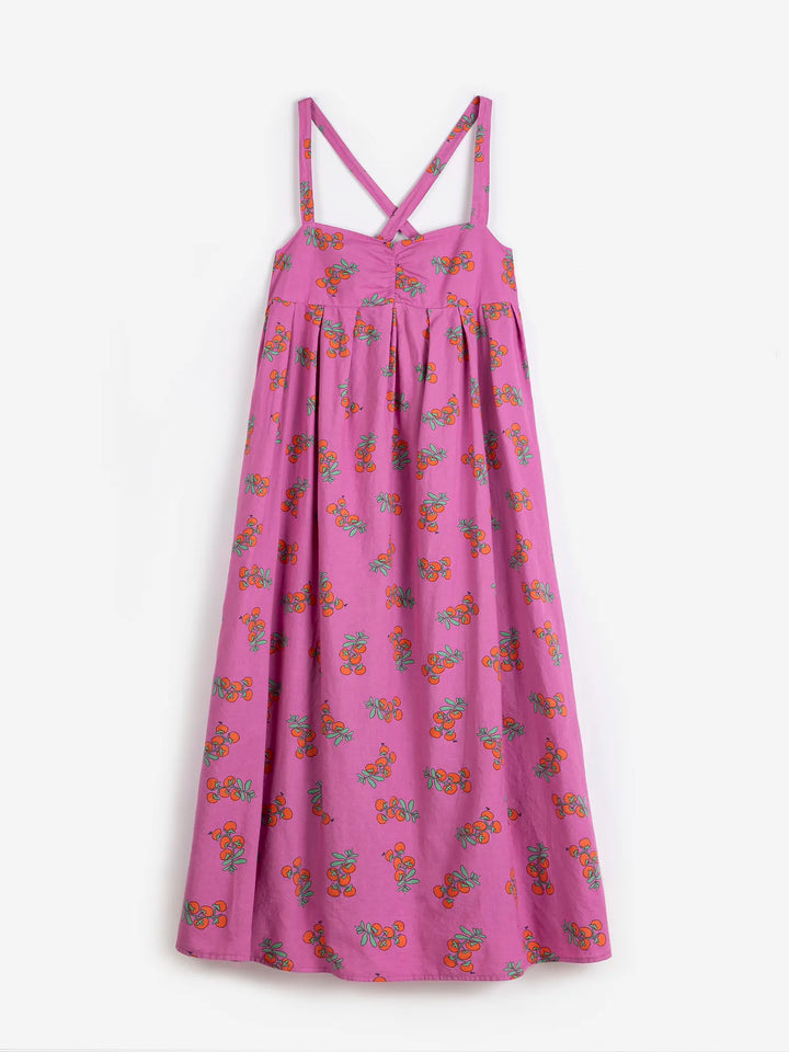 Juicy tomatoes pattern strap dress