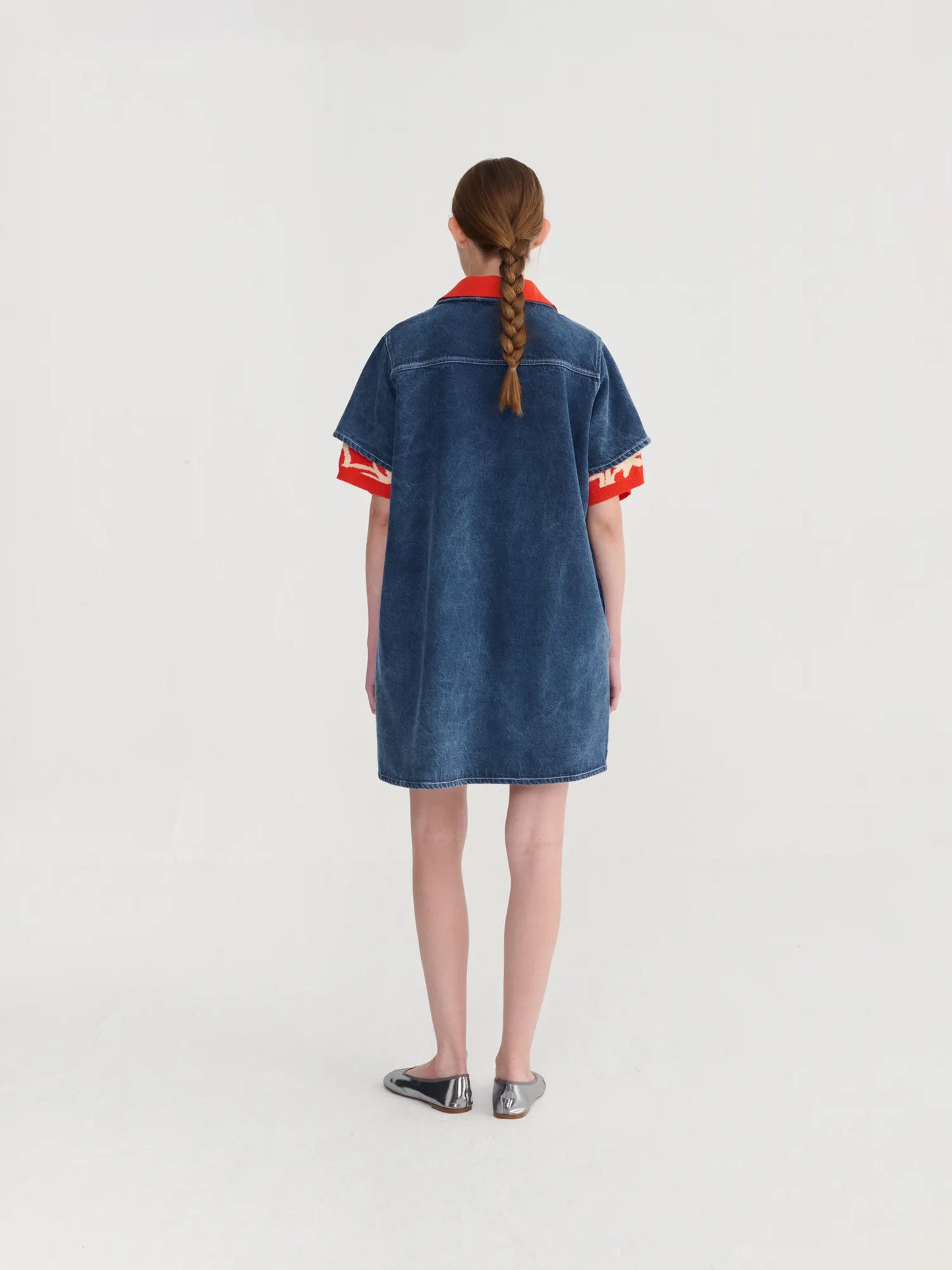 Robe polo en sergé délavé