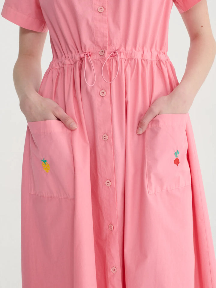 V-neck shirt dress