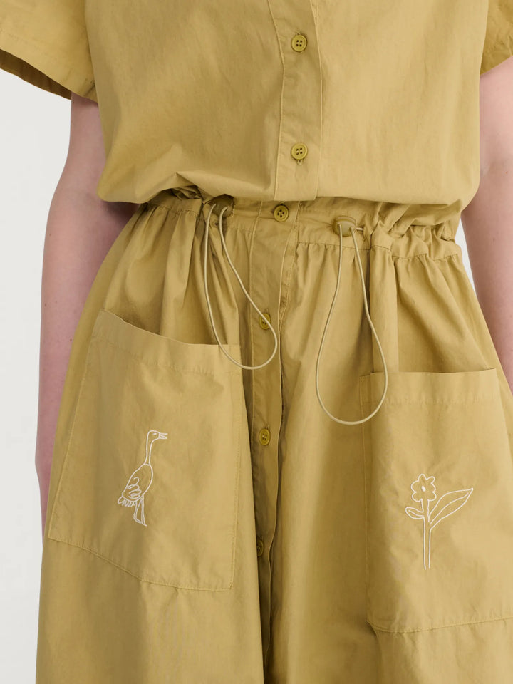 Round collar shirt dress