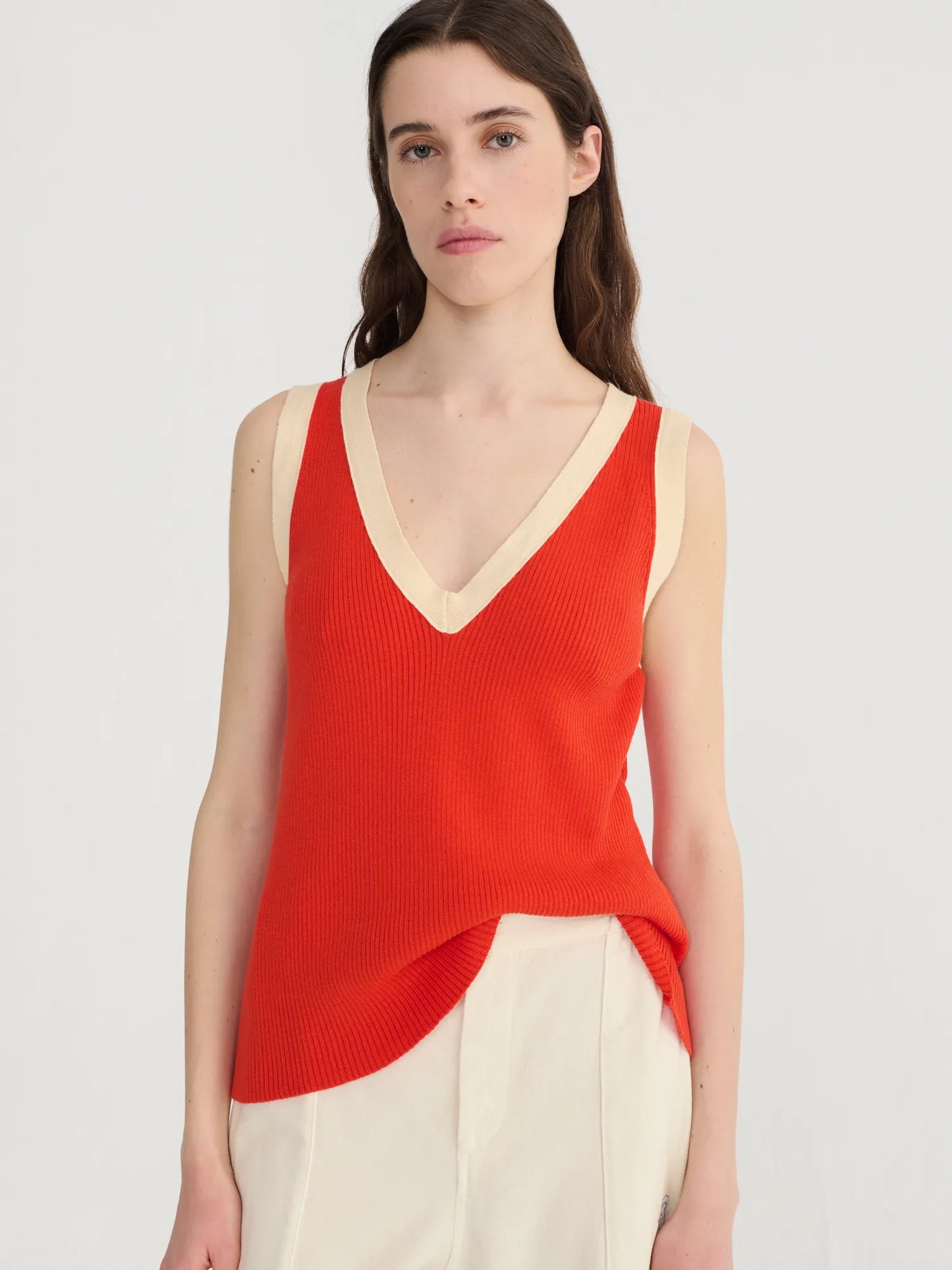 Openwork knitted top