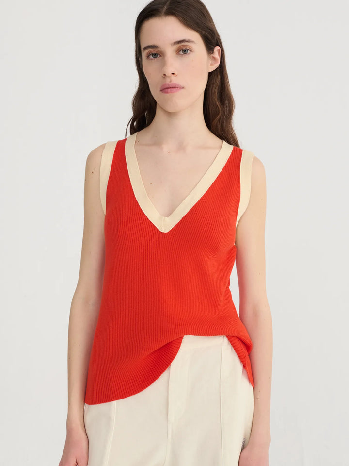 Openwork knitted top