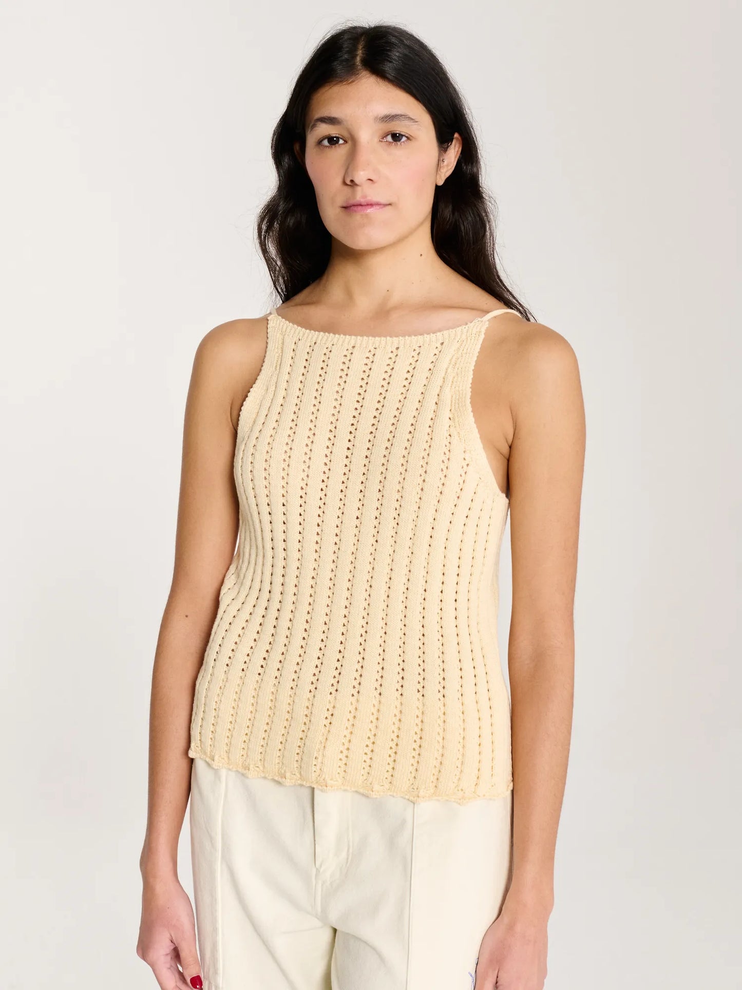 Openwork knitted top